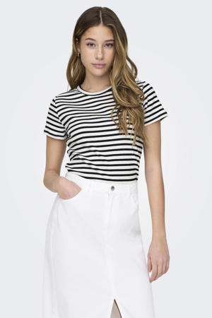 gestreept T-shirt zwart/wit