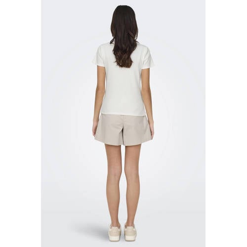 JDY gestreept T-shirt ecru afbeelding