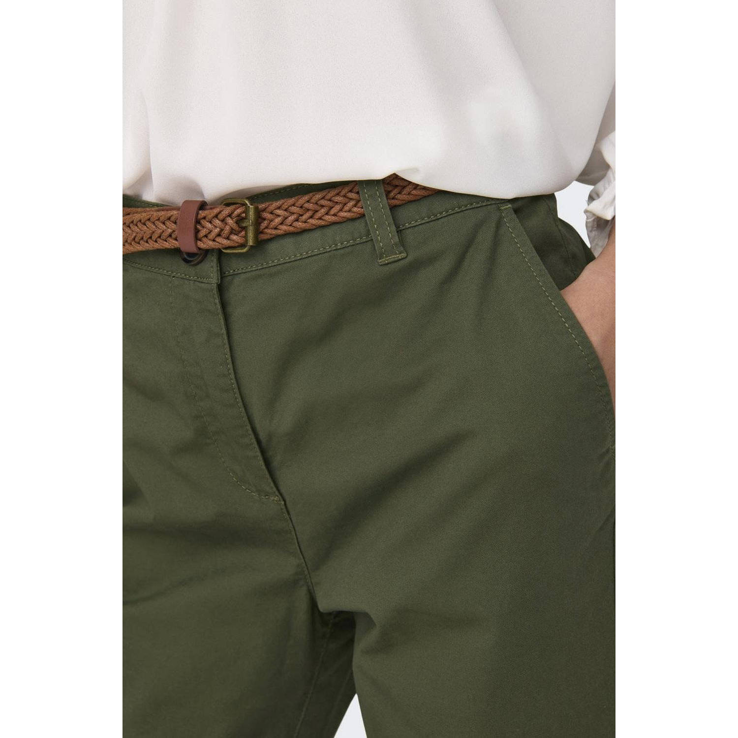 JDY regular fit chino CHICAGO grijsbruin