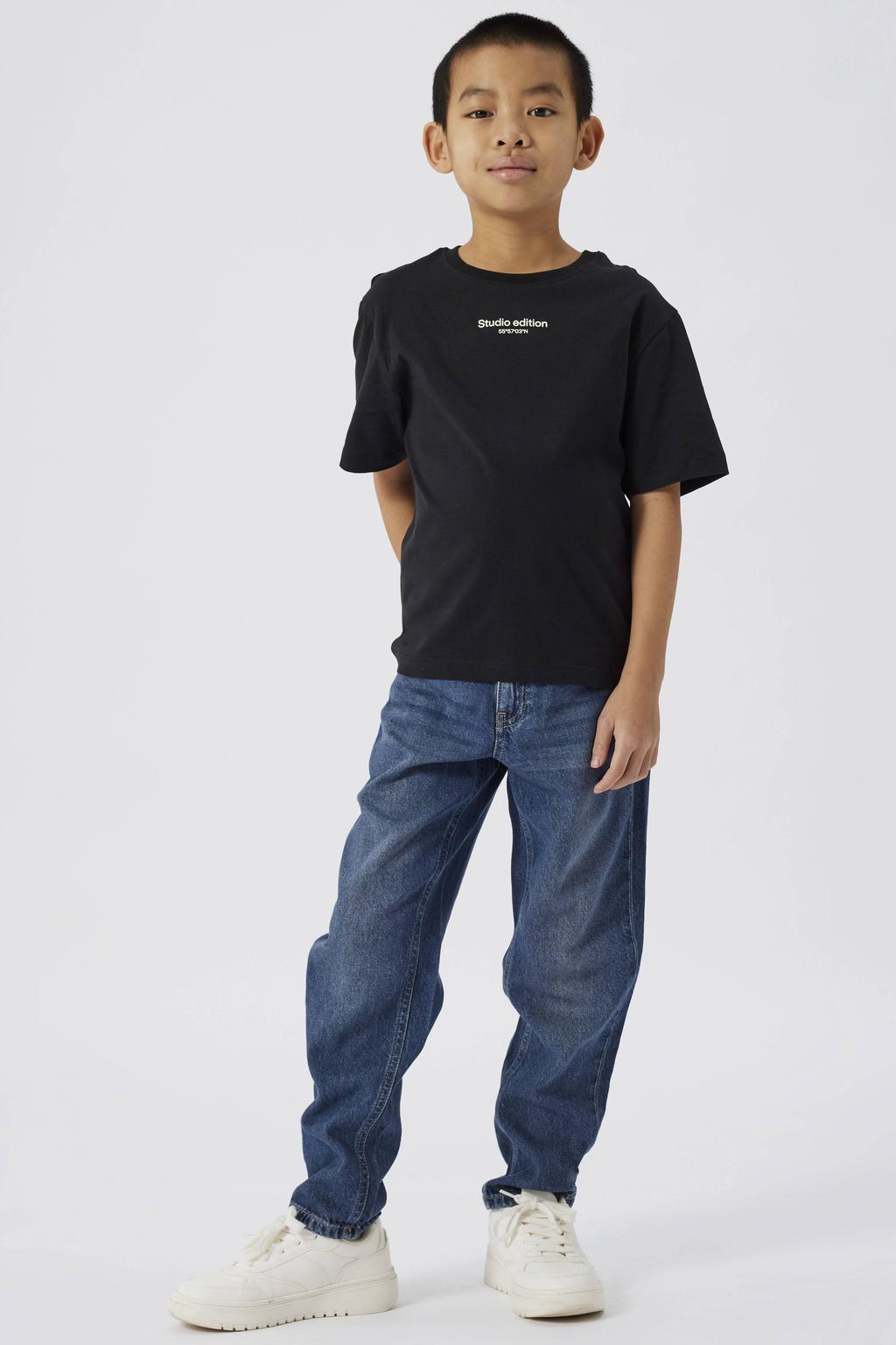 NAME IT KIDS T-shirt NKMBRODY met tekst zwart