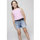 NAME IT KIDS top NKFNAKAL SL CROP TOP NOOS lichtroze