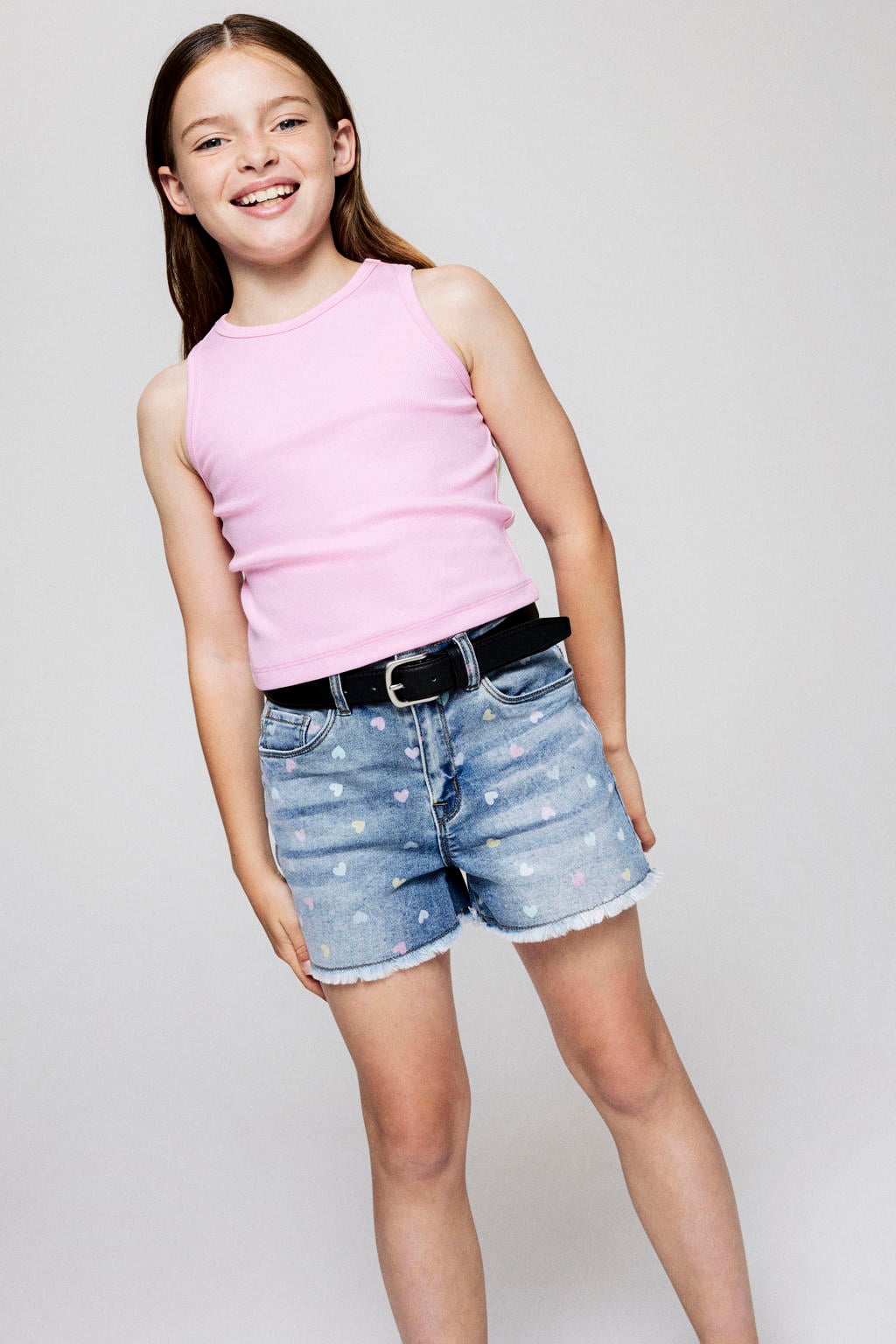 NAME IT KIDS top NKFNAKAL SL CROP TOP NOOS lichtroze
