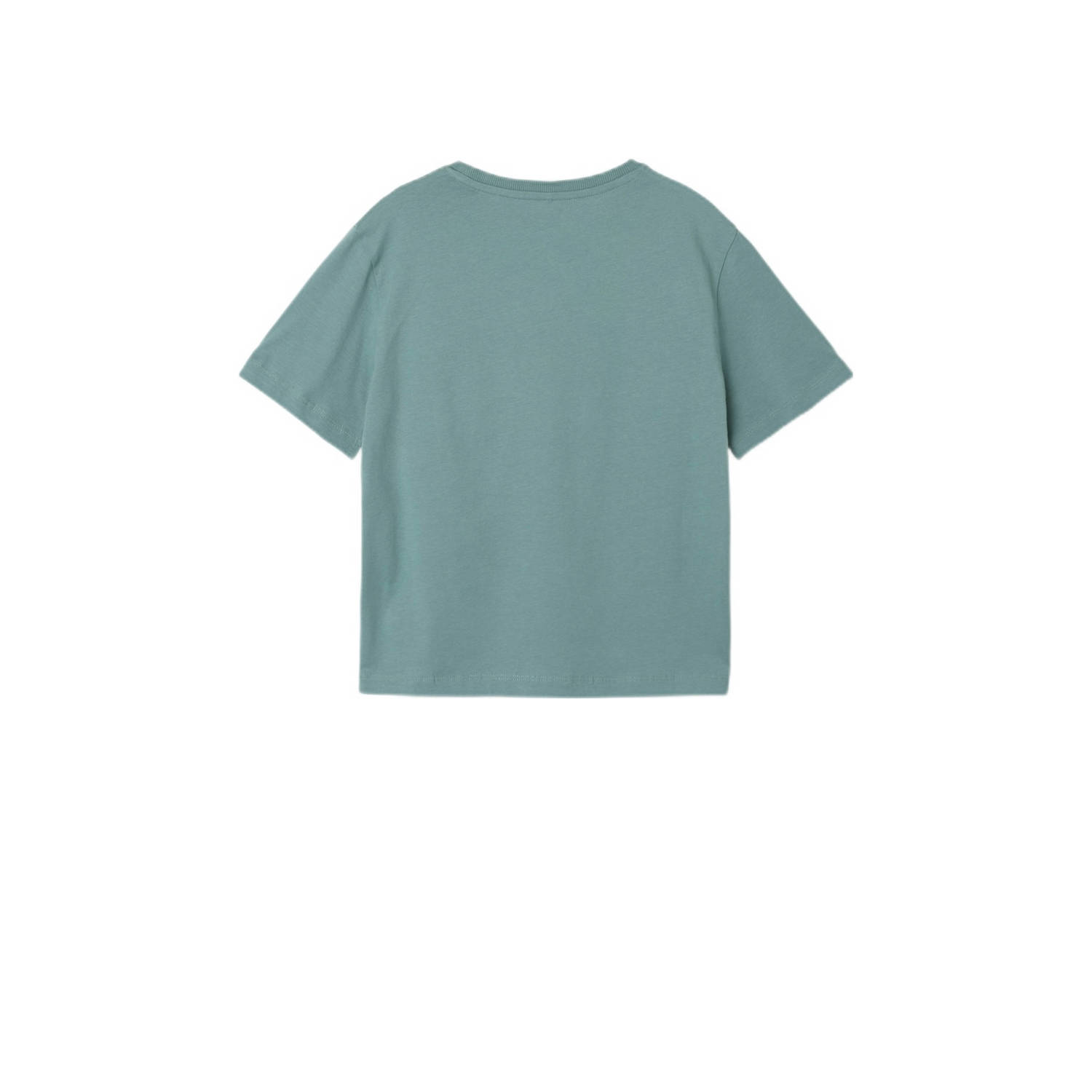 NAME IT KIDS T-shirt NKMBRODY met tekst mineraalblauw