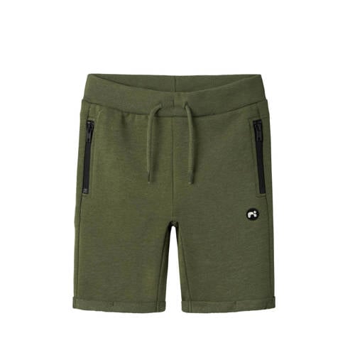 NAME IT KIDS sweatshort NKMVIMO donkergroen afbeelding