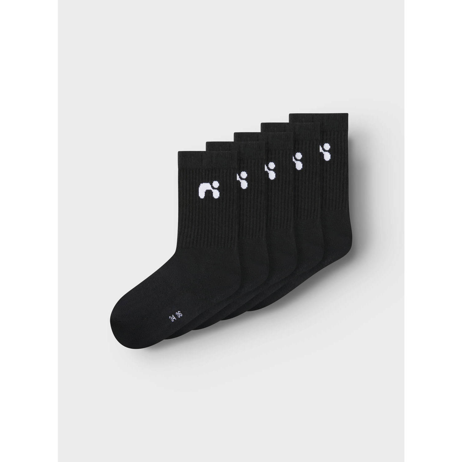 Name it KIDS sokken NKNLARIS set van 5 zwart Katoen Printopdruk 40 42