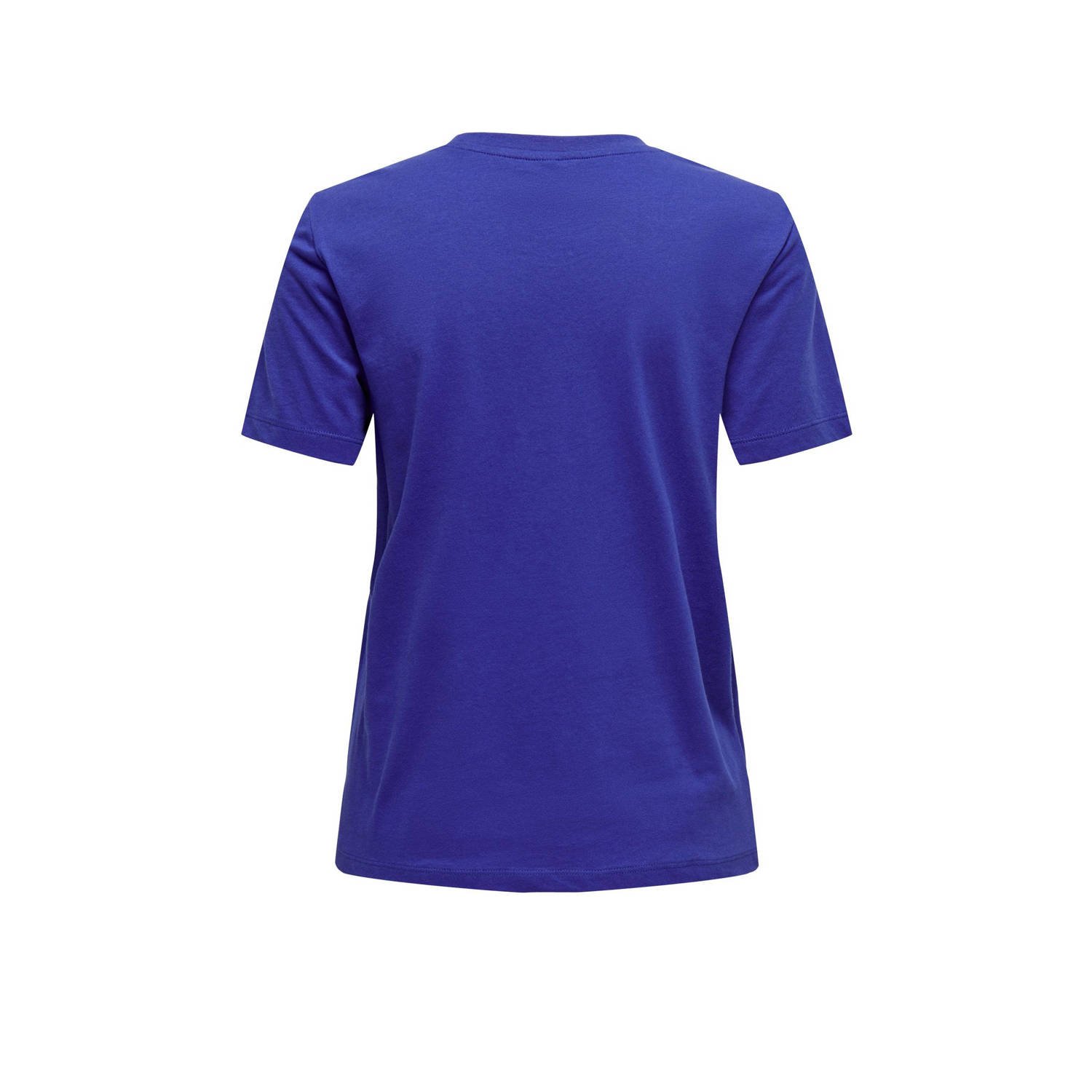 ONLY T-shirt met printopdruk blauw roze