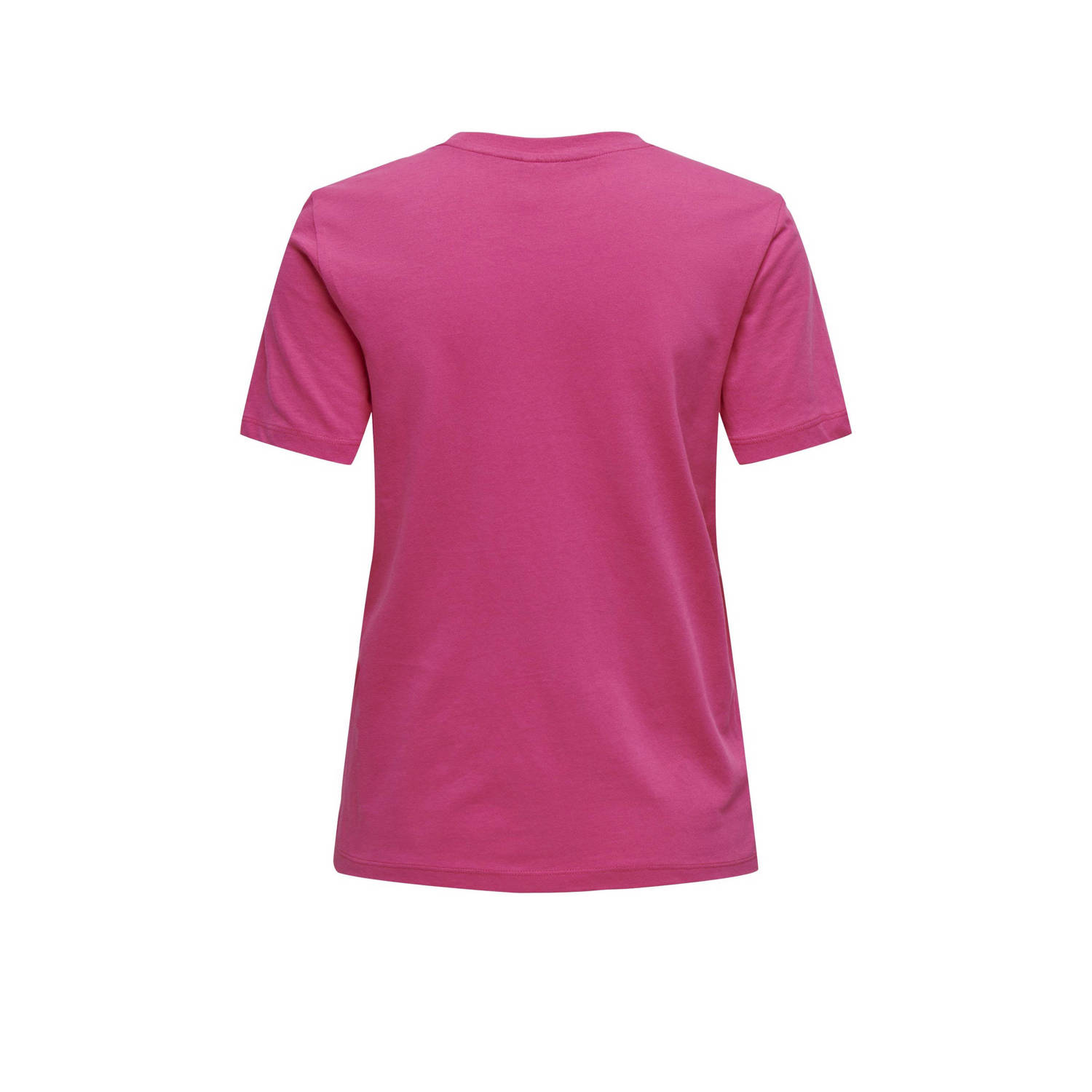 ONLY T-shirt met printopdruk roze groen