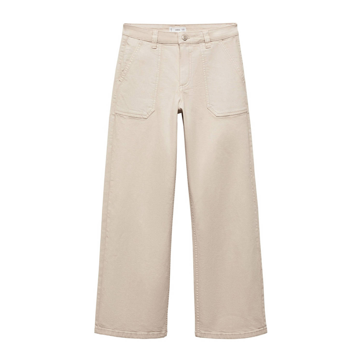 Mango Kids cropped broek lichtbeige