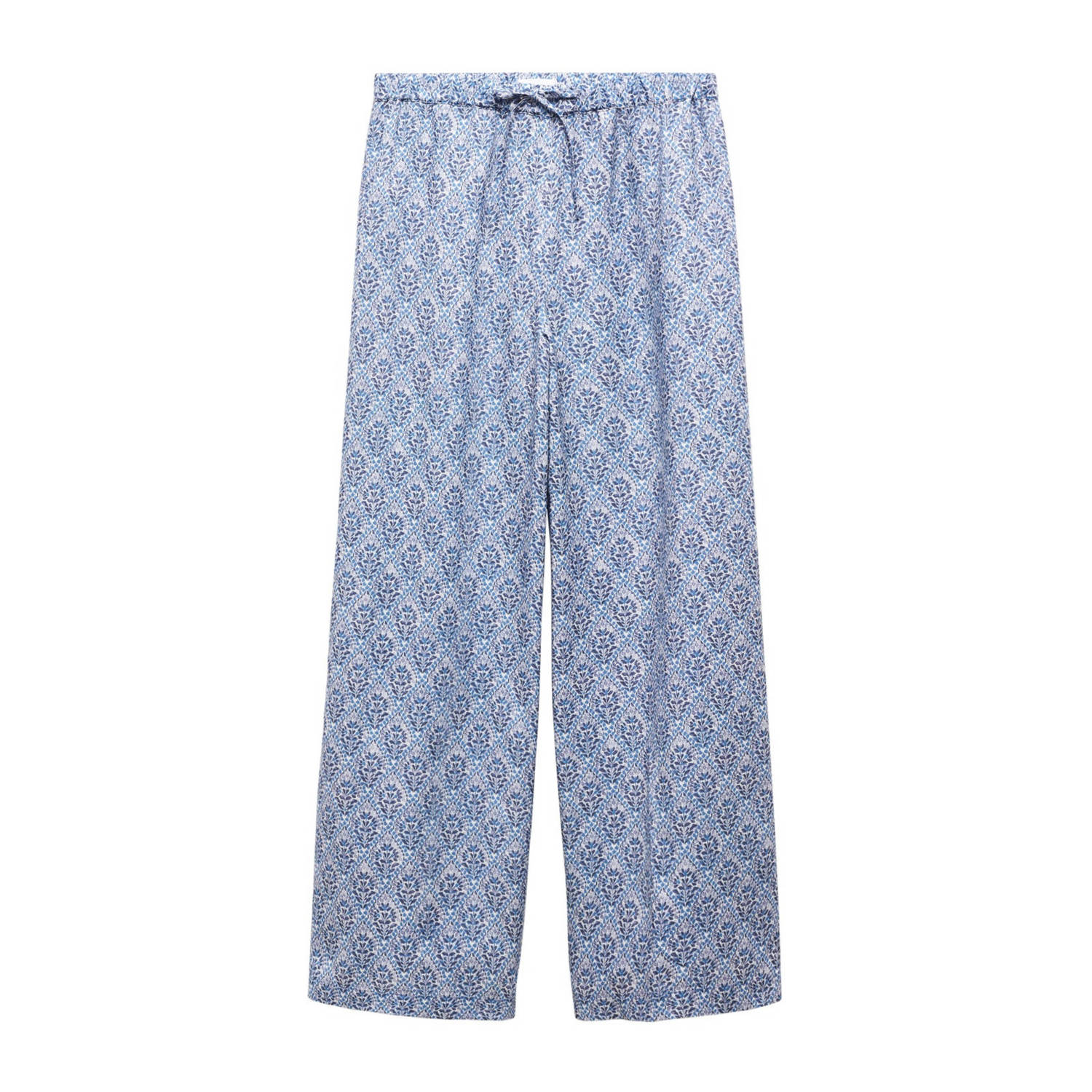 Mango Kids broek met all over print blauw