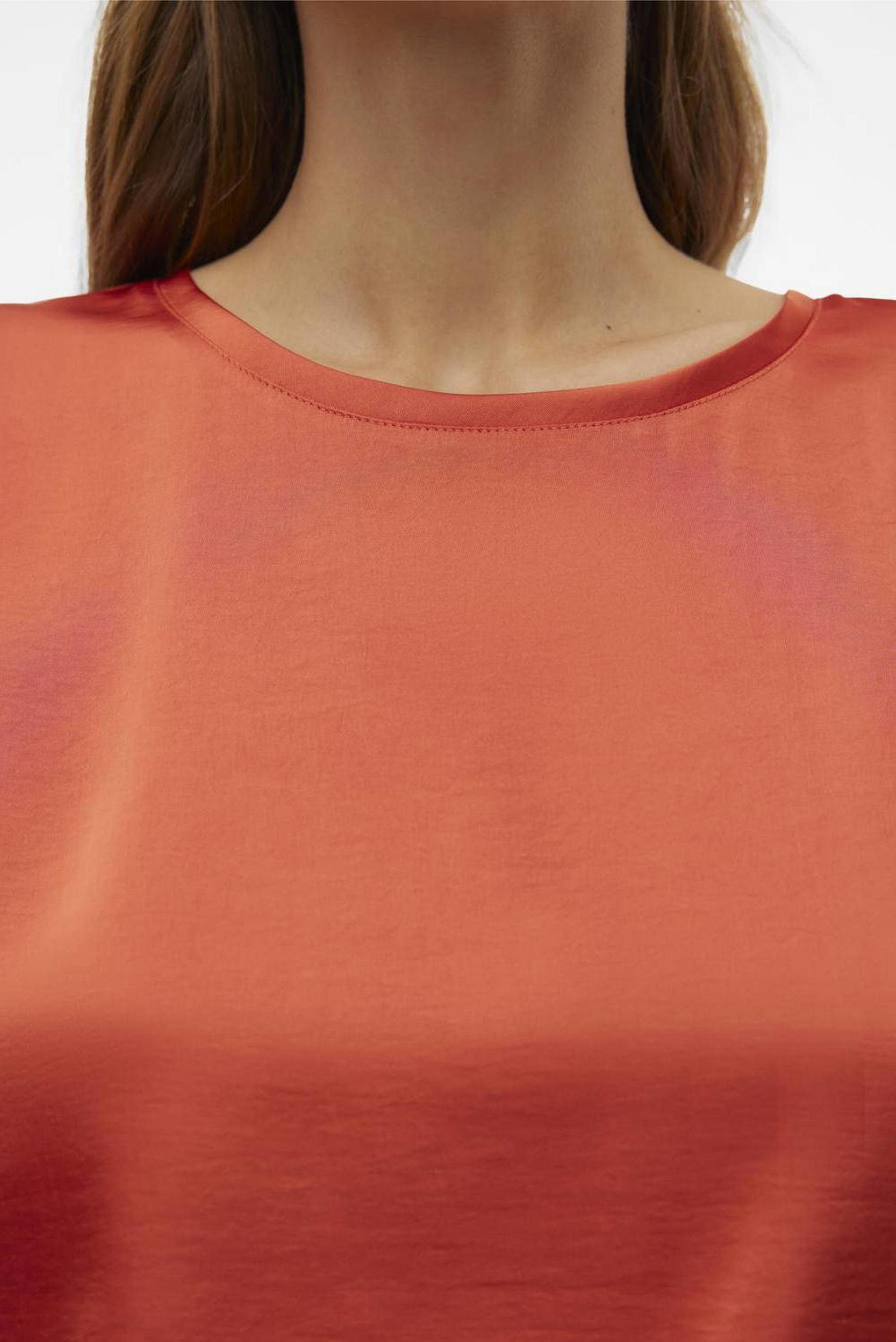 Terracotta kleurige blouse van VERO MODA