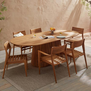 teak outdoor diningset Danese ovaal + Puro