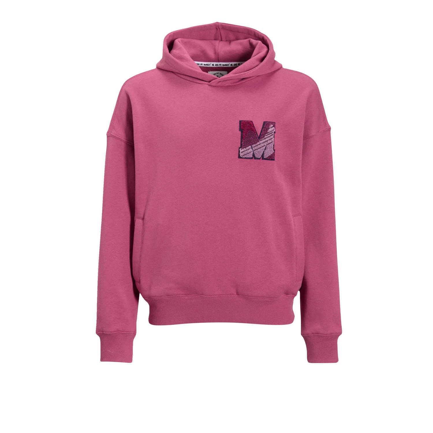 Me & My Monkey hoodie Roni met backprint paars
