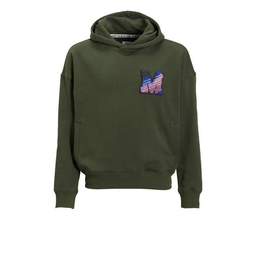 Me & My Monkey hoodie Roni met backprint donkergroen afbeelding
