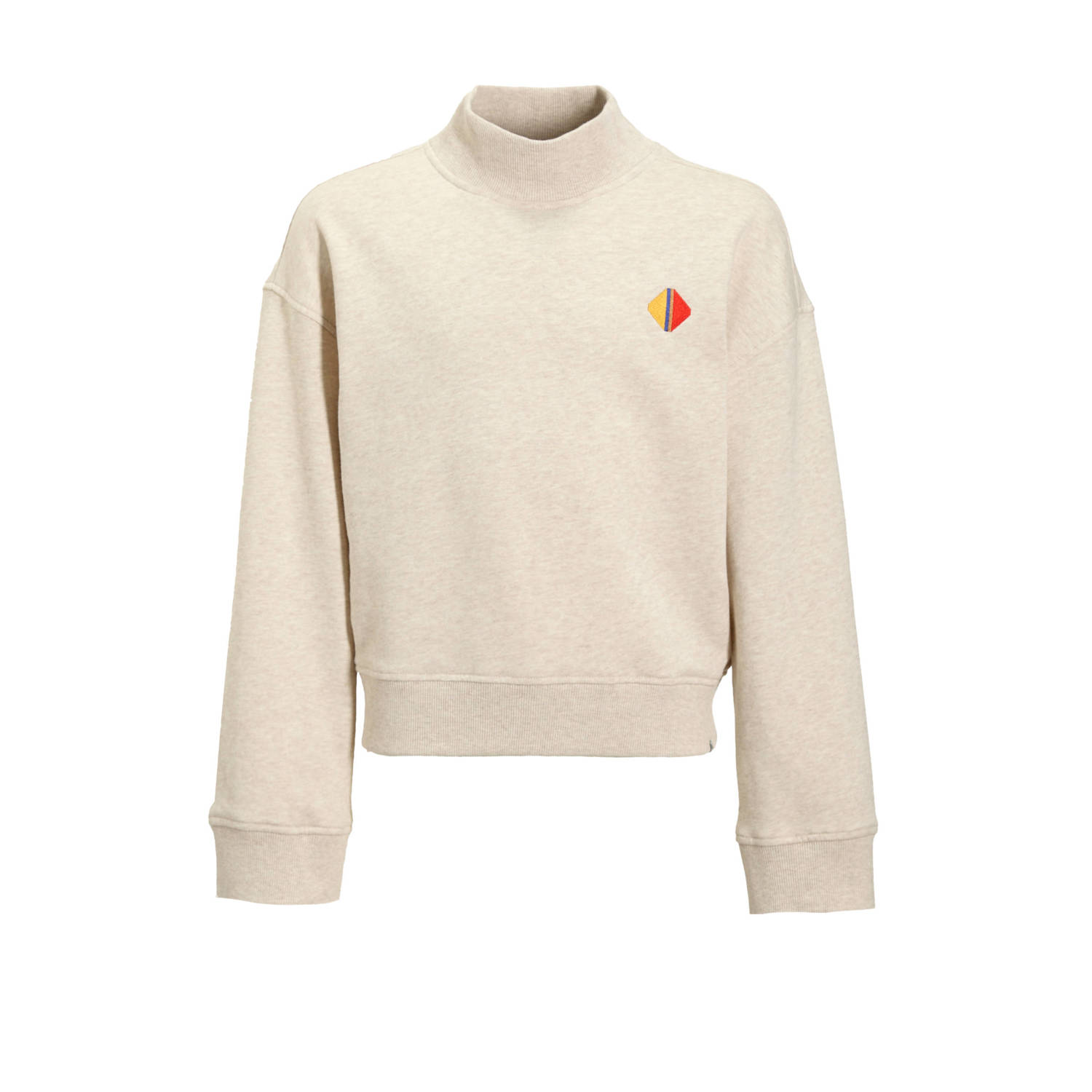 Me & My Monkey sweater Ria met borduursel beige melange