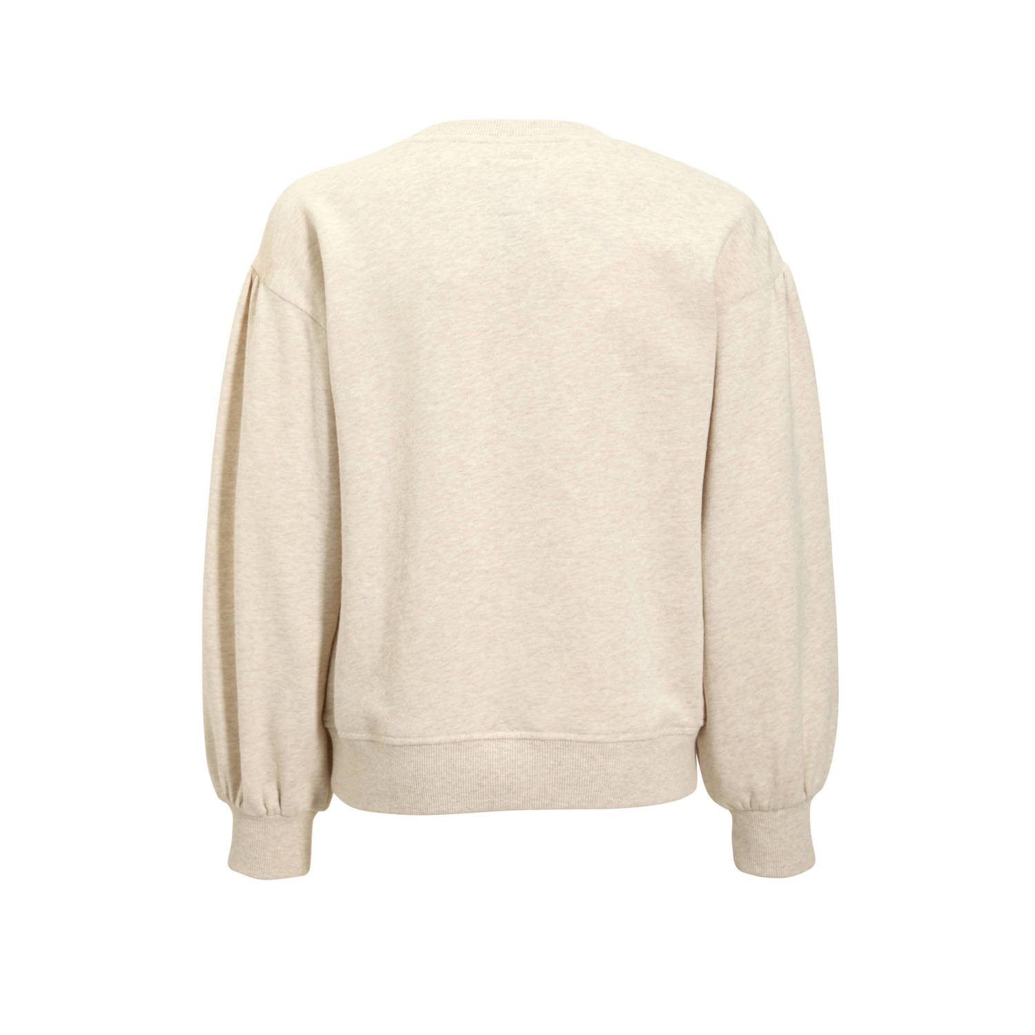 Me & My Monkey sweater Rocky met printopdruk beige melange