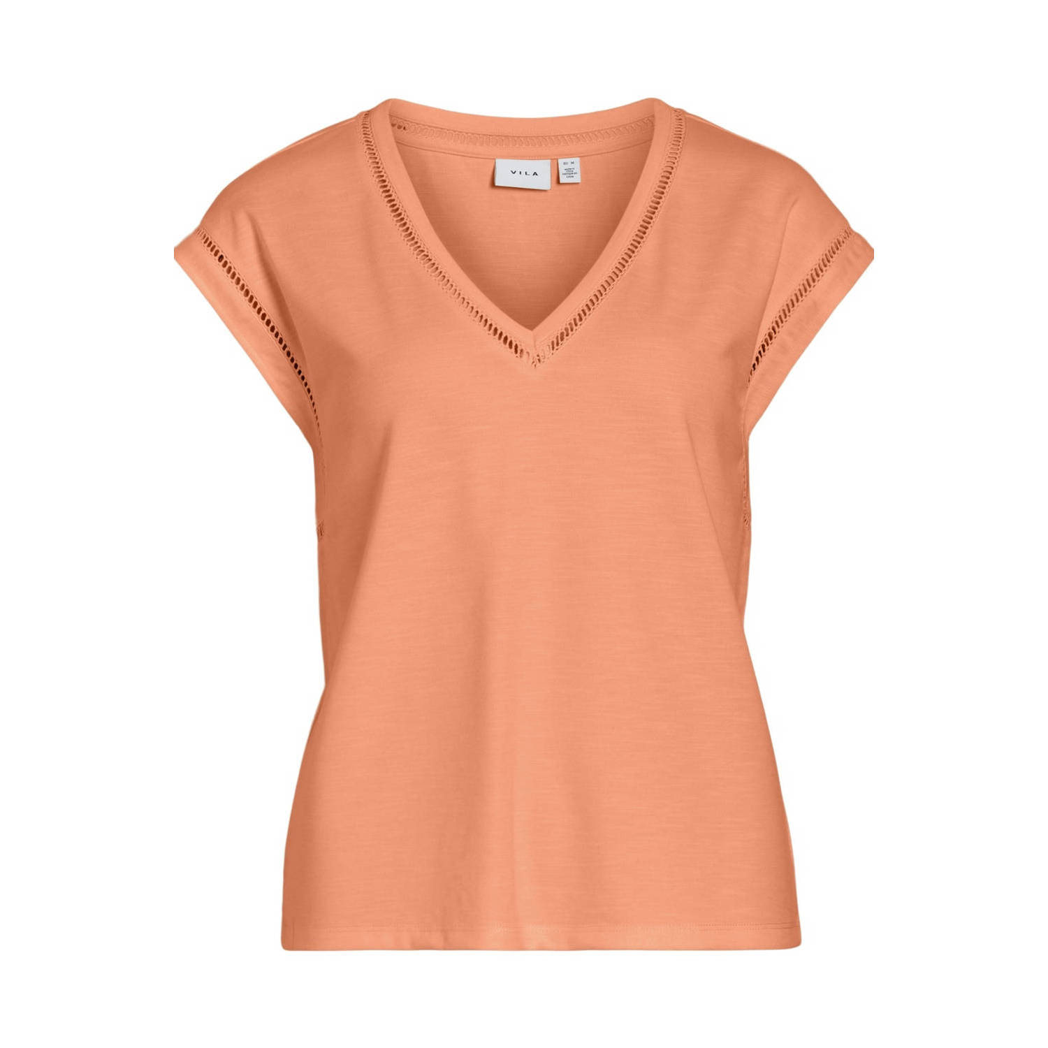 VILA T-shirt VIELME oranje