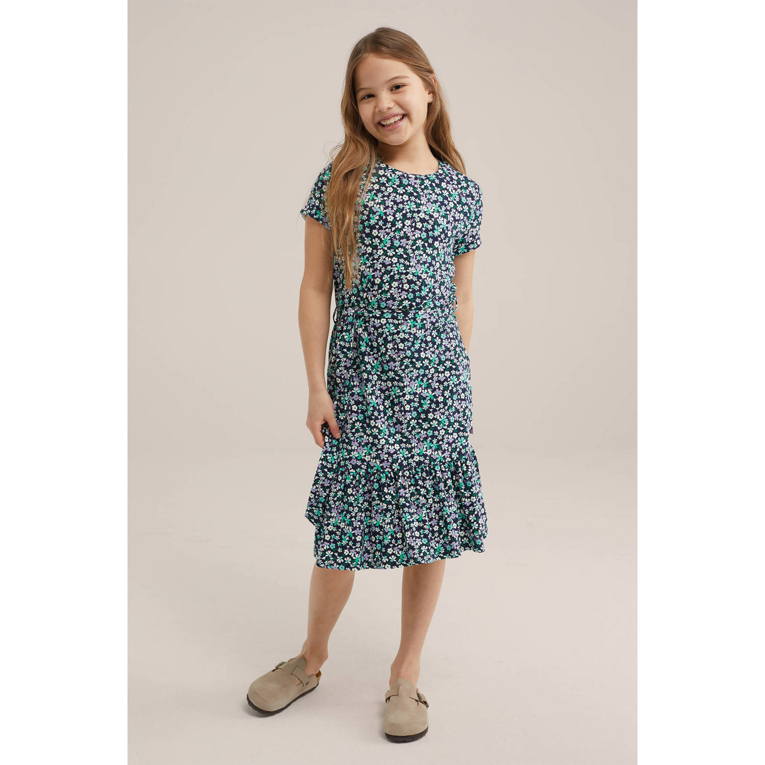 WE Fashion gebloemde jurk multi