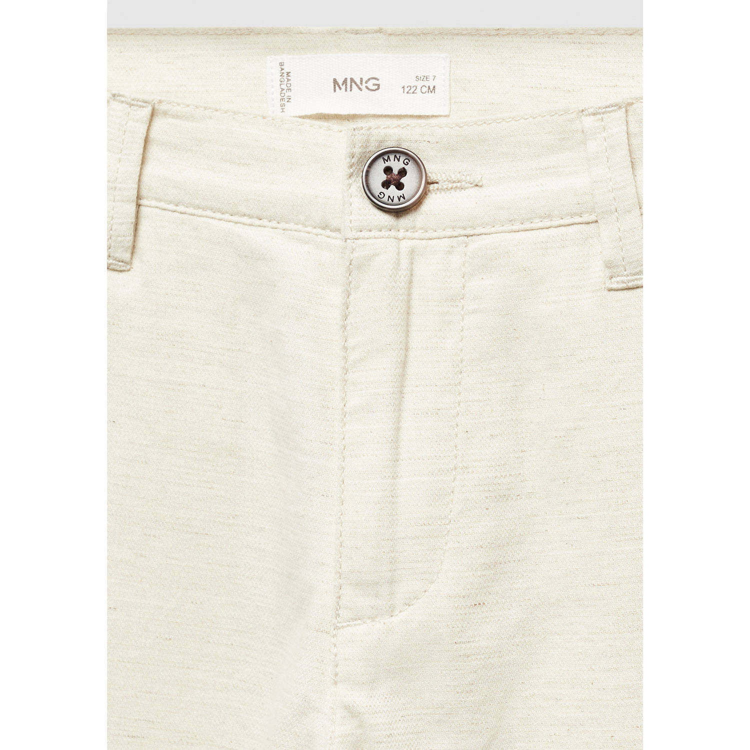 Mango Kids straight fit broek ecru