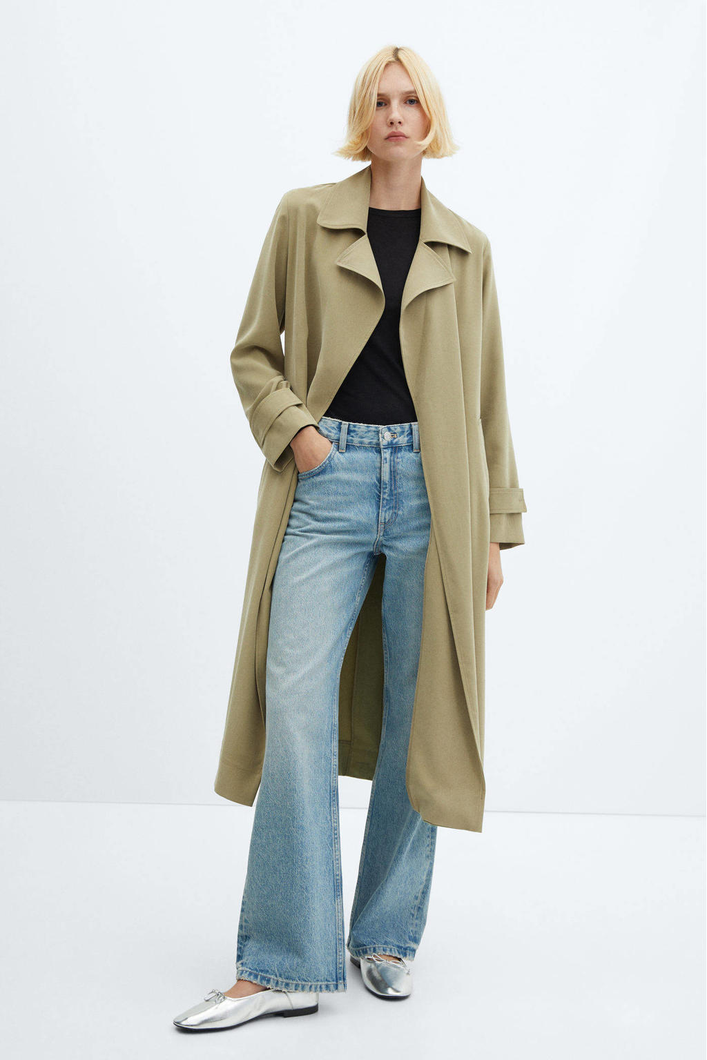 Yesta trenchcoat jas met ceintuur camel Yesta trenchcoat jas met ceintuur camel