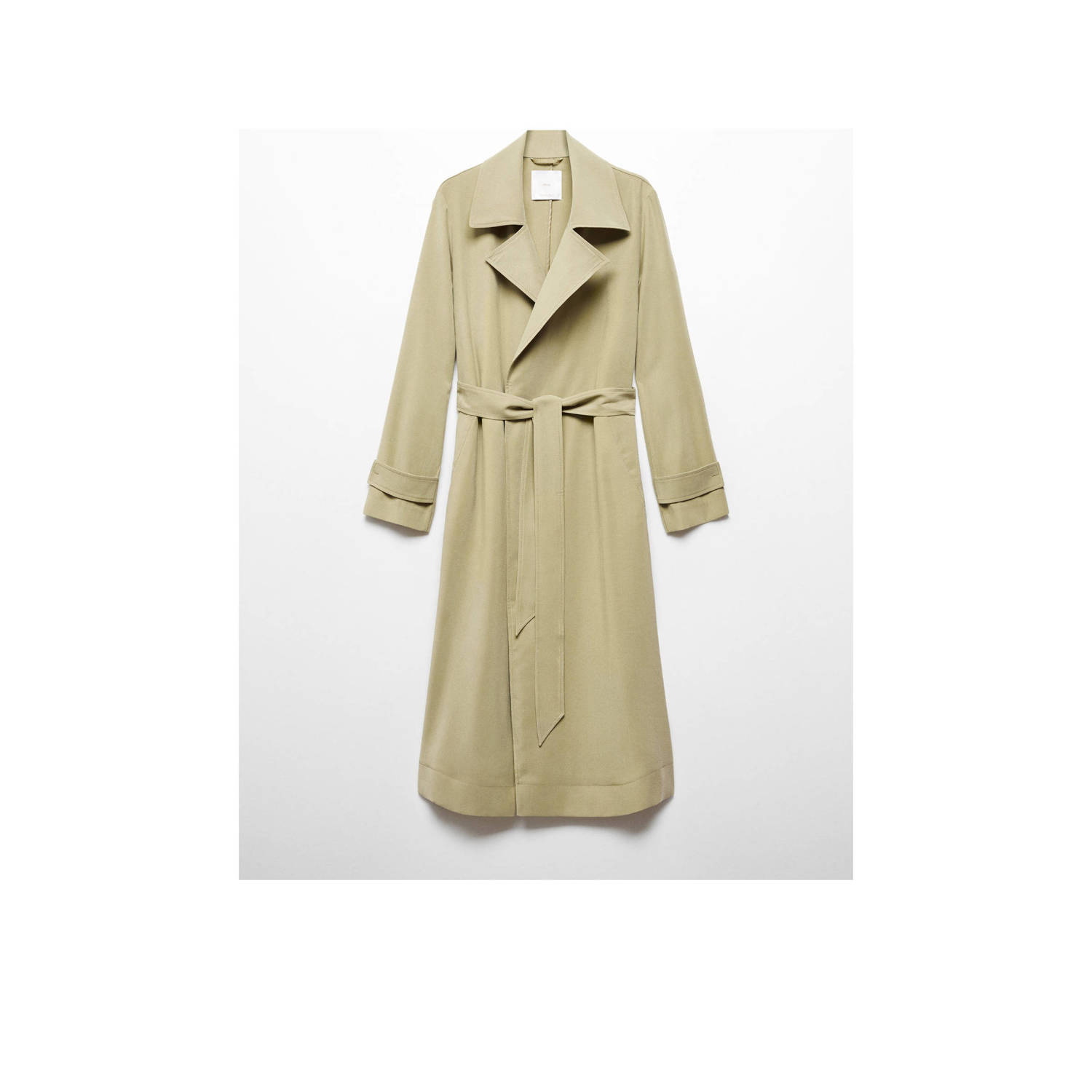 Mango trenchcoat jas groen