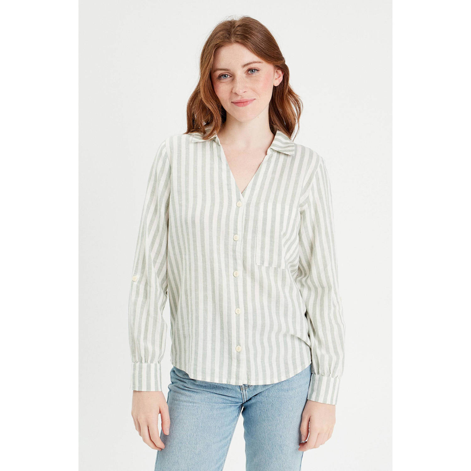Cache linnen blouse groen