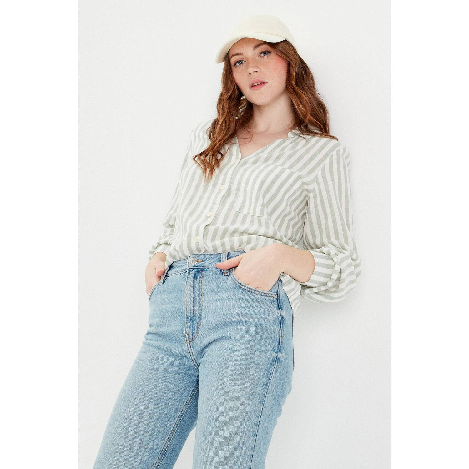 Cache linnen blouse groen