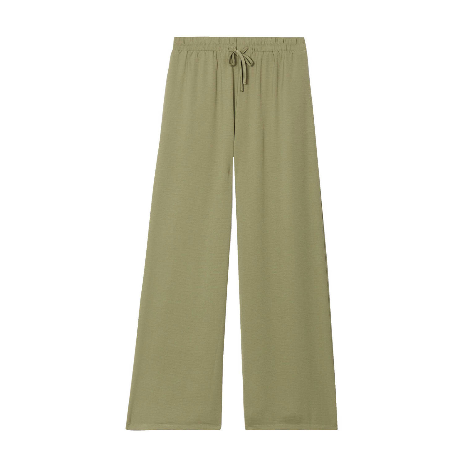 Cache high waist wide leg pantalon lichtkaki