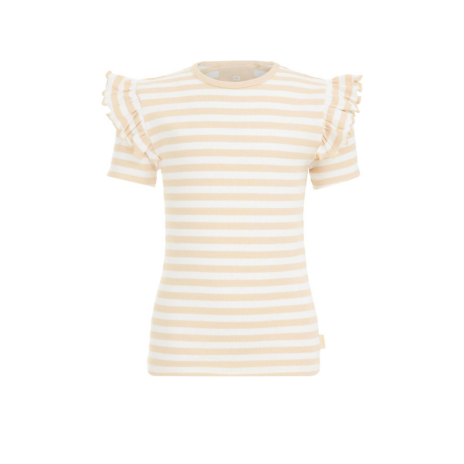 WE Fashion gestreept T-shirt beige