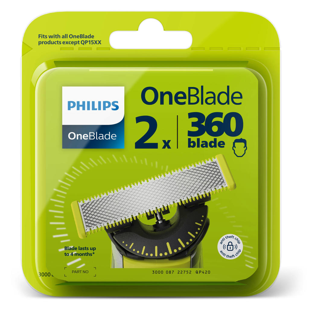 Philips OneBlade 360 Blade QP420/50 - vervangmesjes - 2 stuks