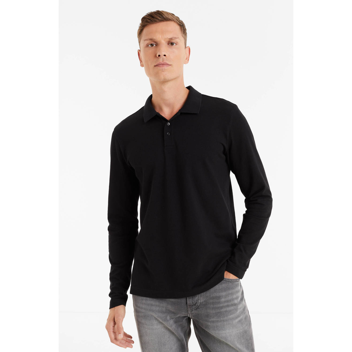 Anytime polo zwart