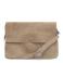 Manfield suede crossbody tas beige