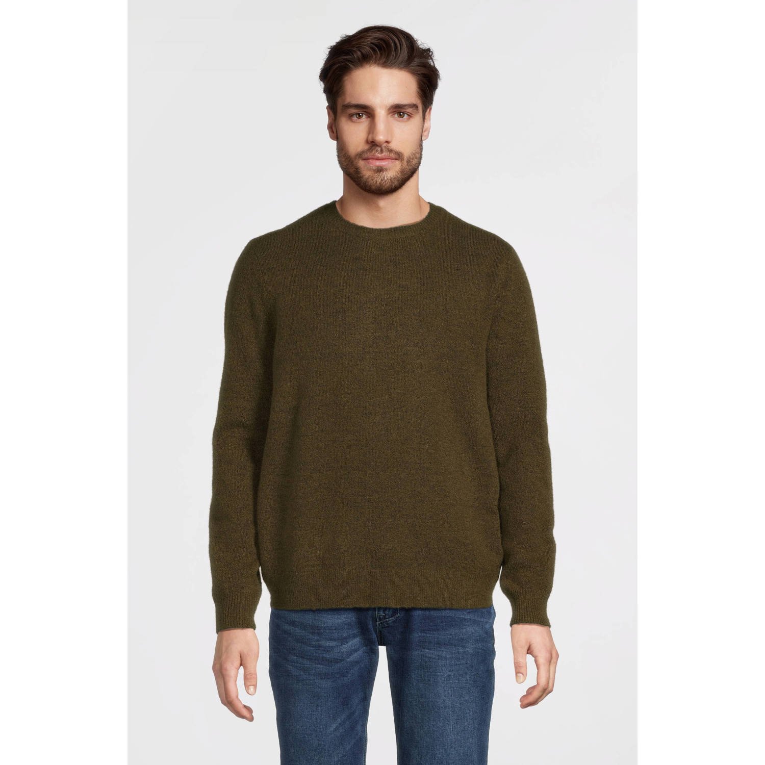 Anytime gebreide trui khaki