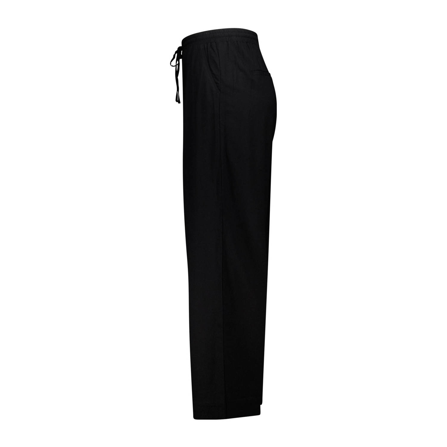 MS Mode high waist wide leg pantalon zwart