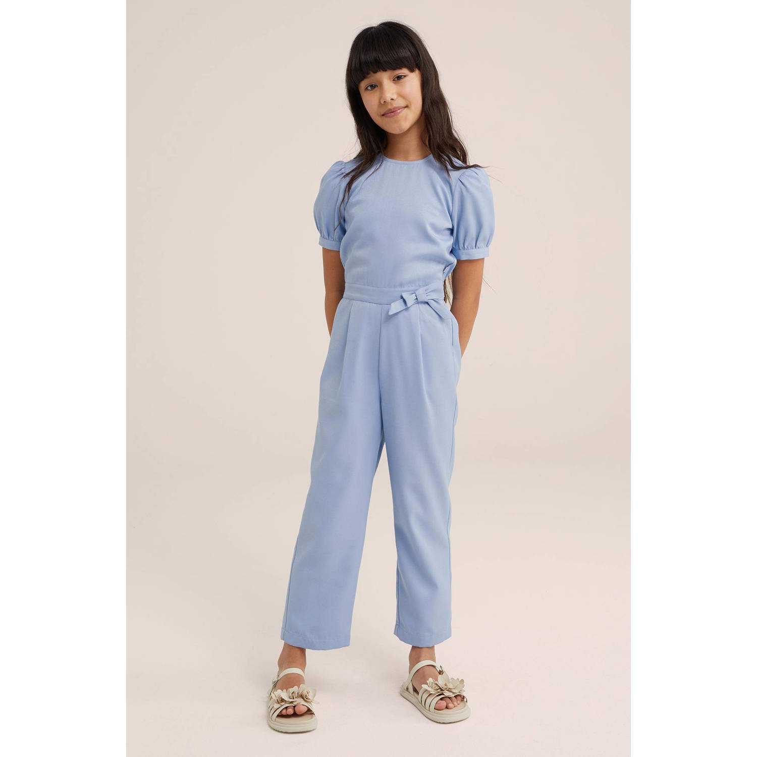 WE Fashion jumpsuit lichtblauw