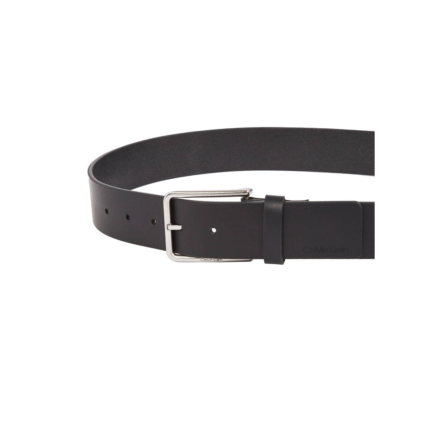 Calvin Klein leren riem Warmth zwart