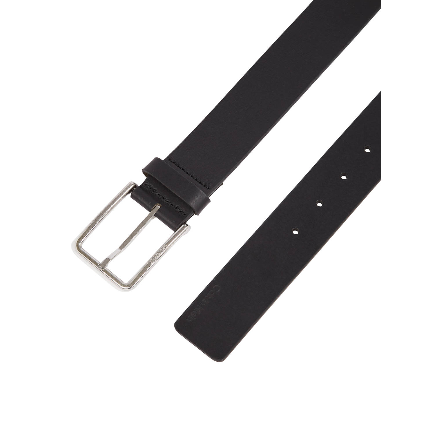 Calvin Klein leren riem Warmth zwart