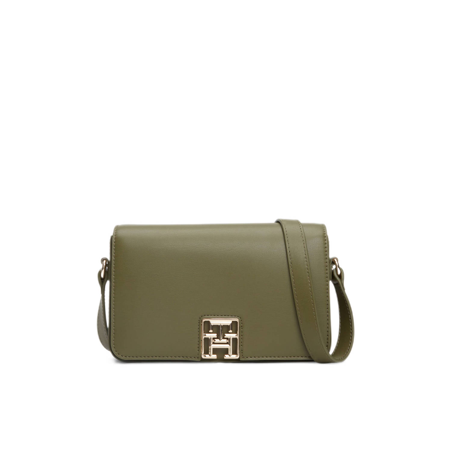 Tommy Hilfiger Groene Schoudertas van Leatherlook Green Dames