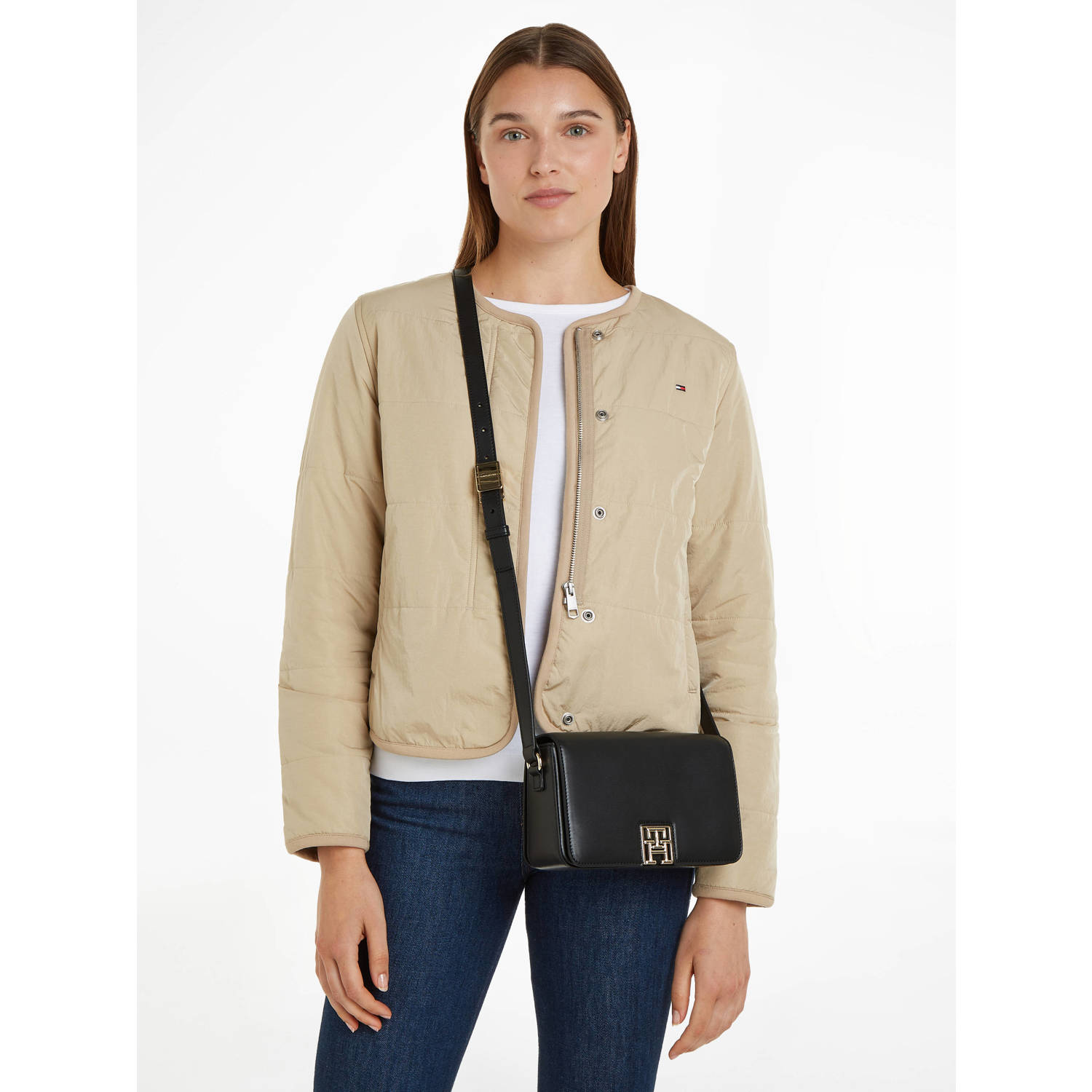 Tommy Hilfiger crossbody tas TH Reset olijfgroen