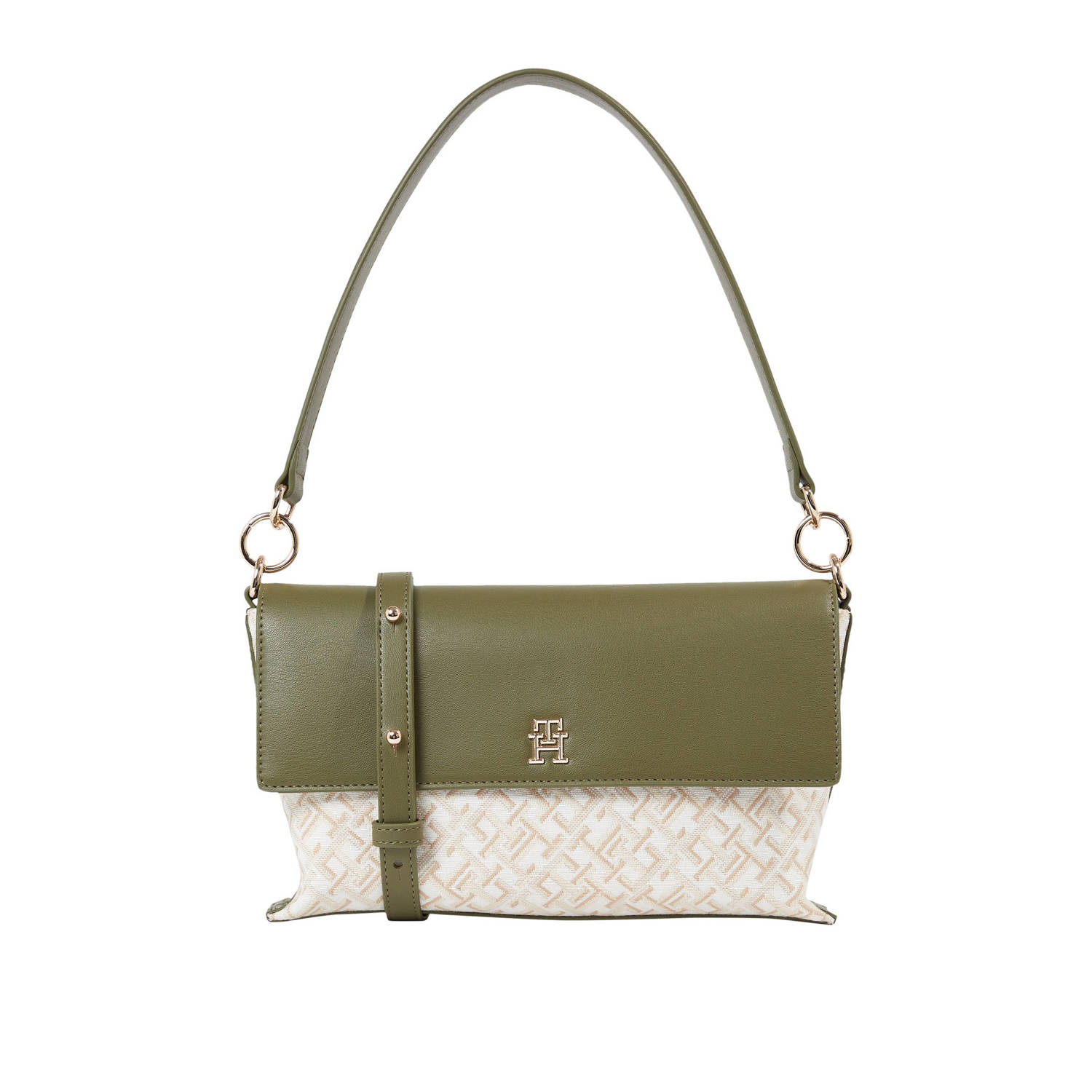 Tommy Hilfiger crossbody tas Distinct groen ecru