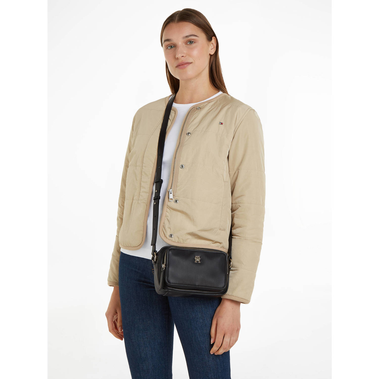 Tommy Hilfiger crossbody tas Soft Utility zwart