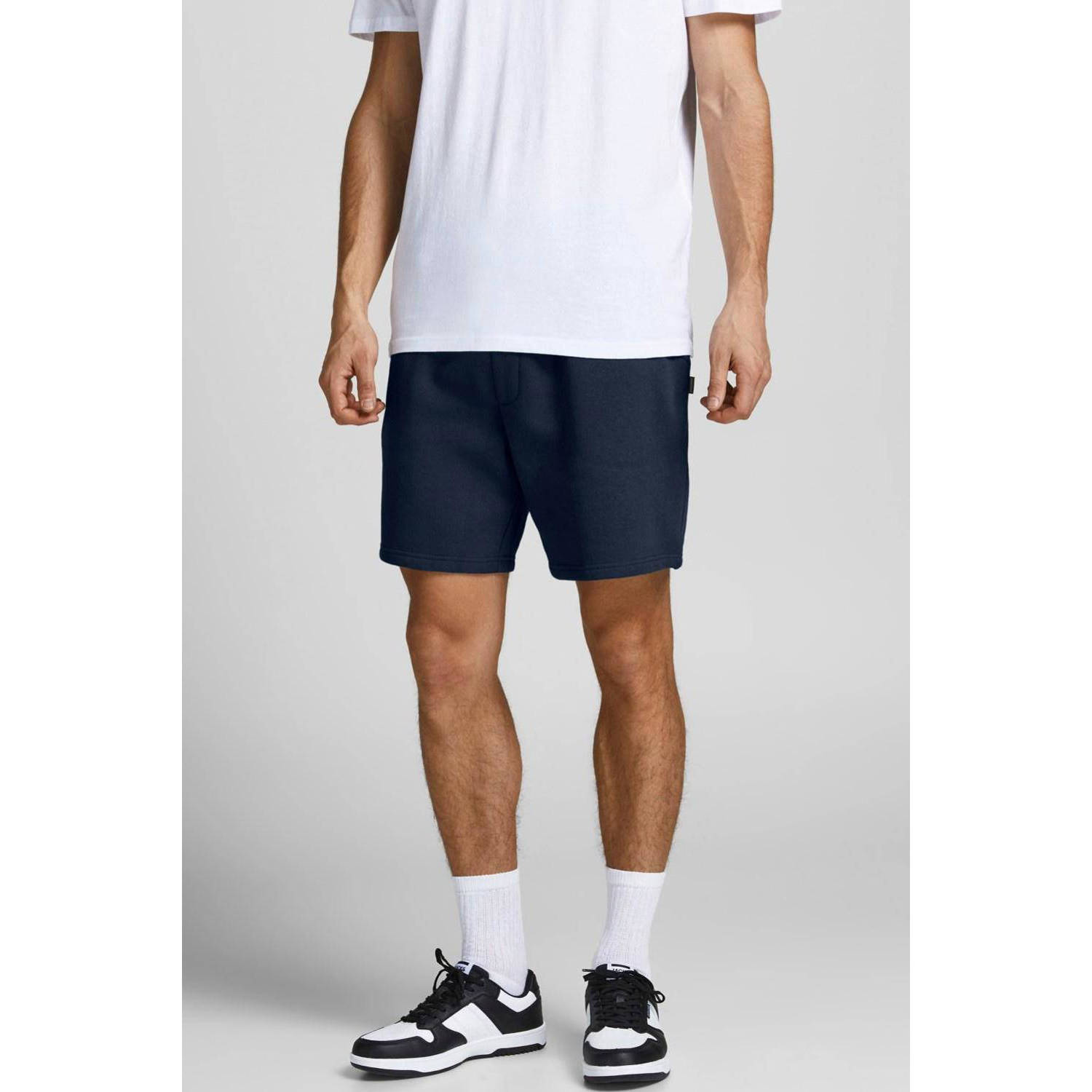 JACK & JONES PANTS STUDIO regular fit sweatshort JPSTGORDON donkerblauw