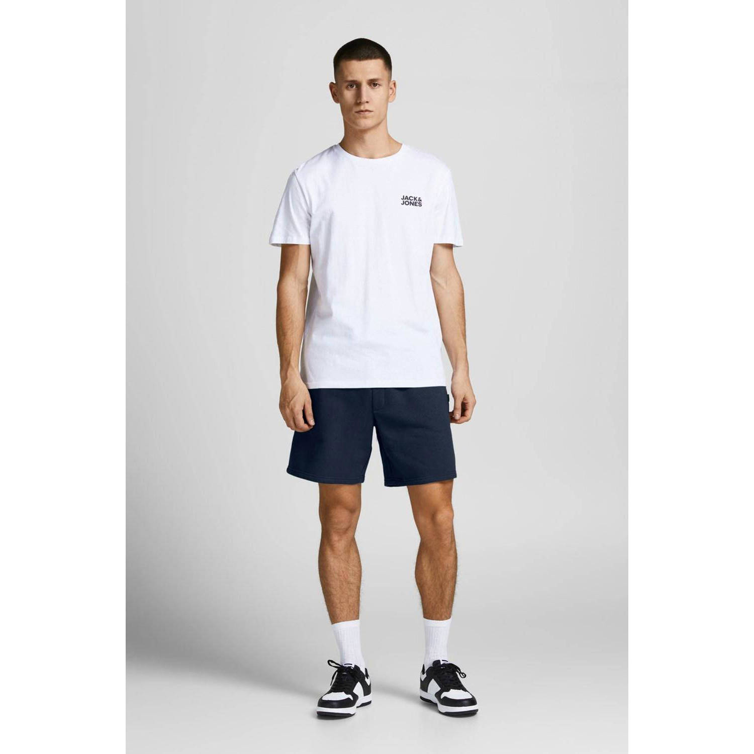 JACK & JONES PANTS STUDIO regular fit sweatshort JPSTGORDON donkerblauw