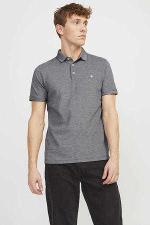 slim fit polo JJEPAULOS grijs