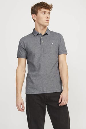slim fit polo JJEPAULOS grijs