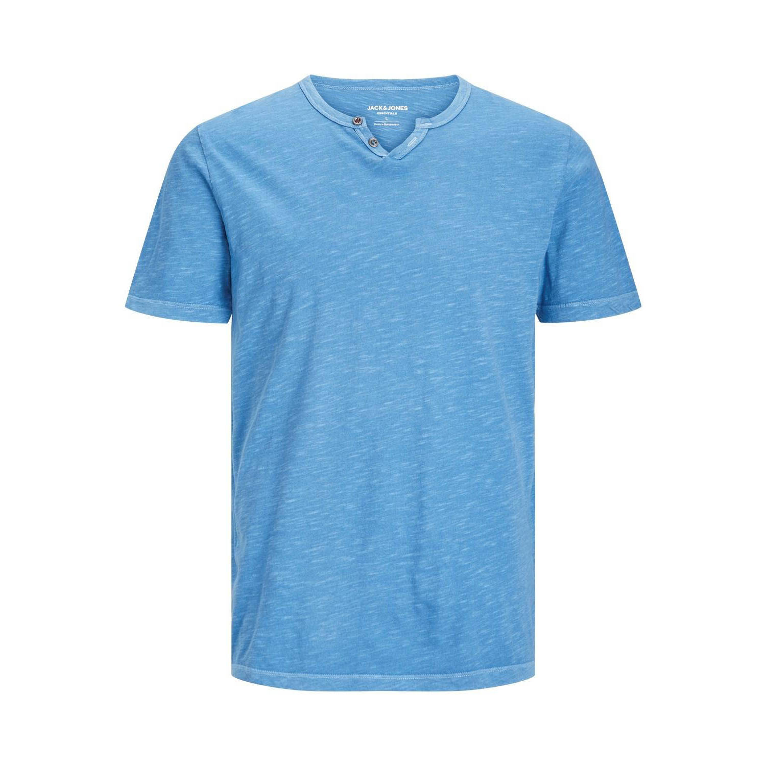 JACK & JONES ESSENTIALS gemêleerd T-shirt JJESPLIT pacific coast