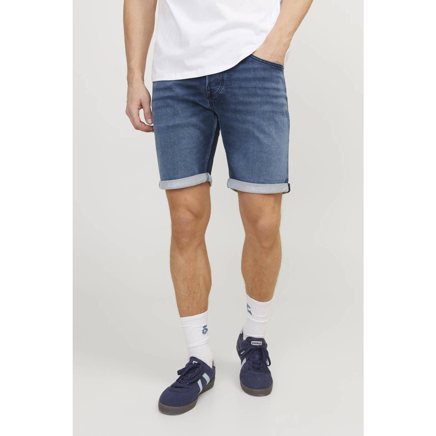 JACK & JONES JEANS INTELLIGENCE regular fit denim short JJIRICK JJICON blue denim