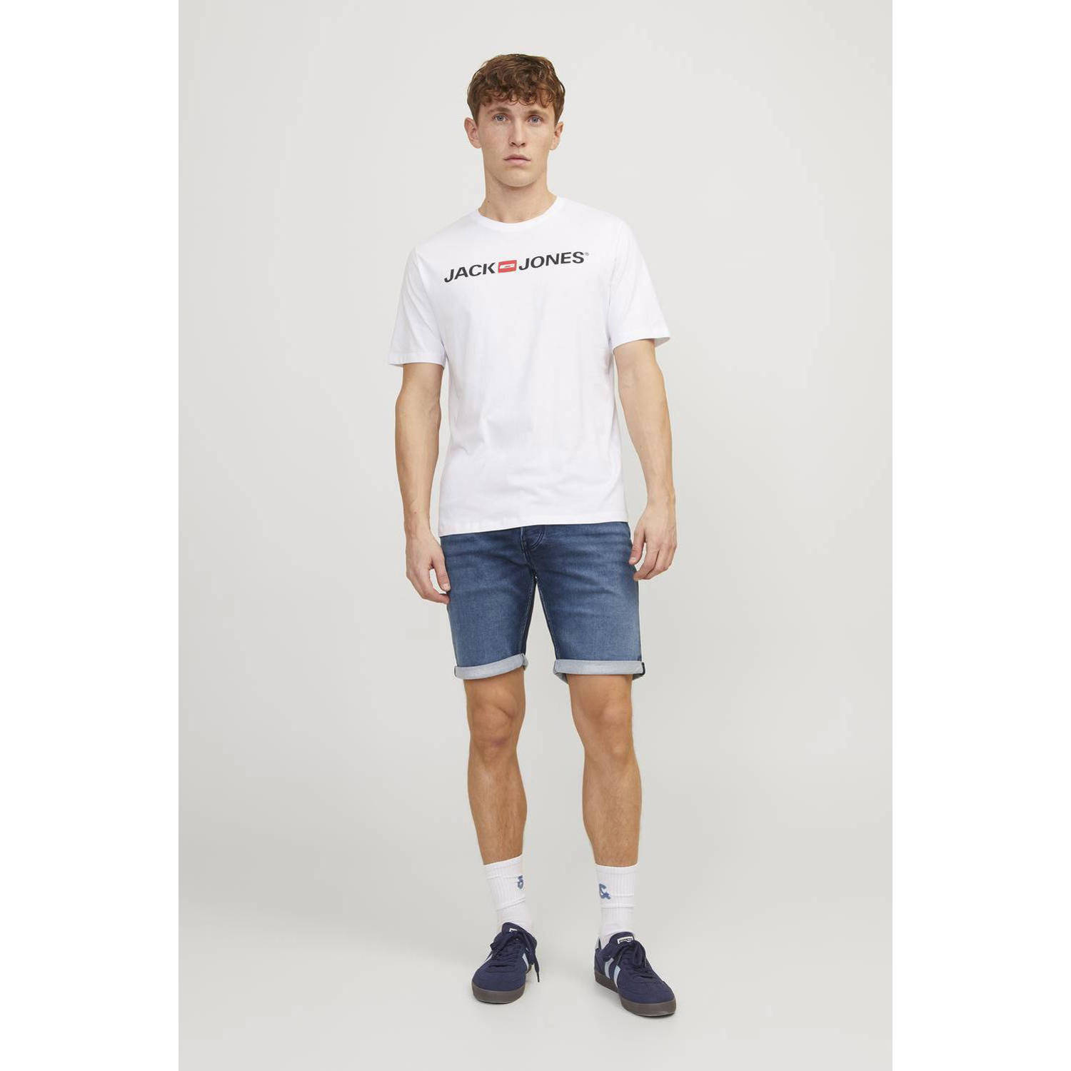 JACK & JONES JEANS INTELLIGENCE regular fit denim short JJIRICK JJICON blue denim