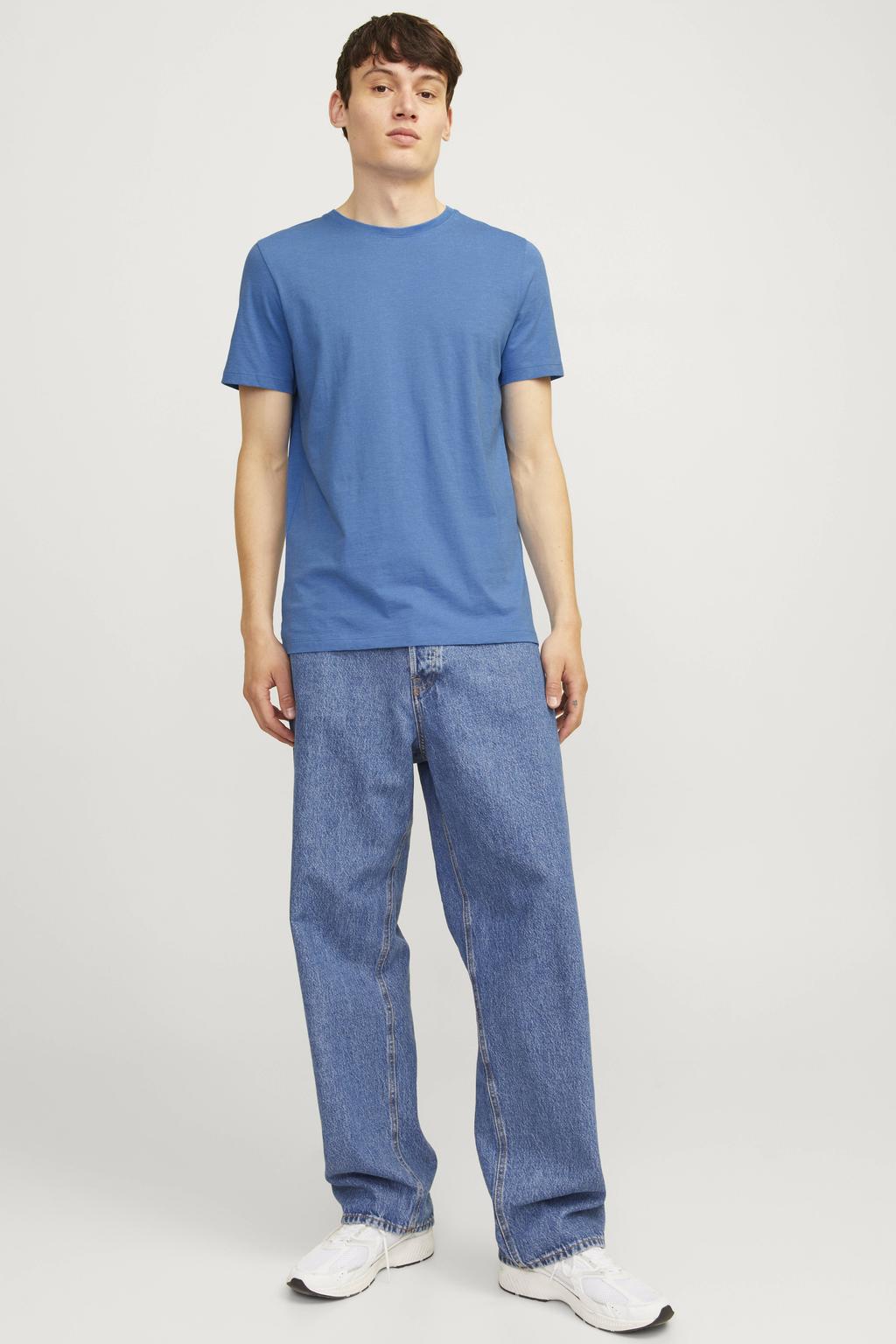JACK & JONES ESSENTIALS regular T-shirt blauw