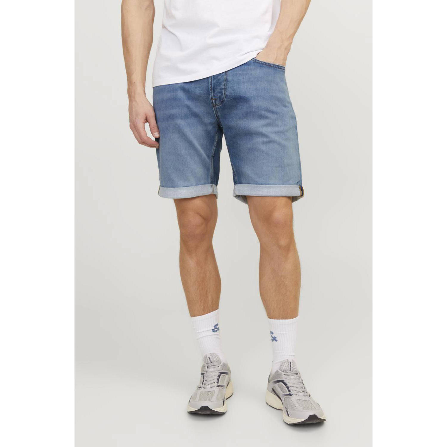 JACK & JONES JEANS INTELLIGENCE regular fit denim short JJIRICK JJICON blauw