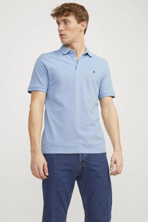 slim fit polo JJEPAULOS blauw